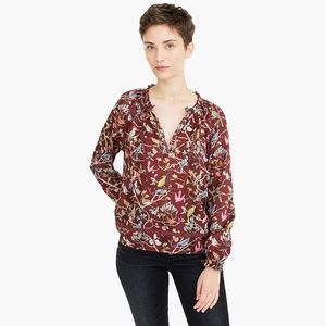 Point Sur Ruffle-Neck Popover in Menagerie Print